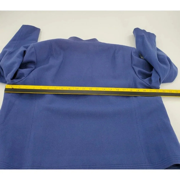 Vintage Pendleton Wool Blazer Size 40 M/L Blue Purple Short Jacket No Button - Picture 8 of 9